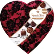 Russell Stover 17 Piece Assorted Milk & Dark Chocolate w Secret Lace Heart 10 oz