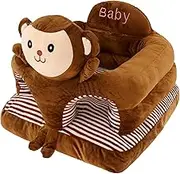 Baby Sitting up Seat, Plush Baby Sofa Support Seat for Toddler Anti Drop Cartoon Style Baby Floor Seat Comfortable Detachable Baby Sit up Chair for Baby Room Playroom (Style C)