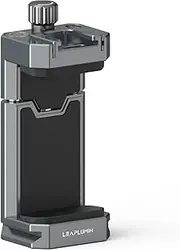 Leaplumin Aluminum Phone Mount for Tripod, Adjustable Phone Tripod Mount with Cold Shoe & Arca Swiss Quick Release Plate,Universal Adjustable Clamp Suitable for iPhone 14 pro/13 Pro/12/11/Samsung