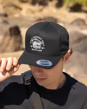 [Salty Life] Salty Life Men's Fishing Club Snapback Cap in Black One Size Black