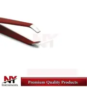 Beauty Eyebrow Hair Removal Red Tweezer Profession​al Slanted Tip