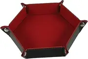 ibasenice Pu Dice Tray Storage Box Tabletop Dice Holder for Games Multi-use Organiser