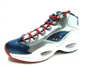REEBOK MEN'S QUESTION MID BLUE SILVER WHITE FZ1366 BASKETBALL SHOES SIZE 7.5