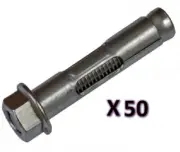 50 x Dynabolt 10mm x 75mm Sleeve Anchor Hex Stainless G316 Dyna Masonry Bolt