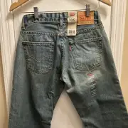 Levis 550 Relaxed Fit Tapered Leg Boys Blue Jeans Size 8 Husky 28x23