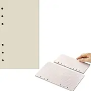 TopHomer A6 Refills Paper, 160 Pages/80 Sheets Refill Pad, Insert Ruled Lined 6 Hole Loose Leaf Punched Paper for Diary, Notebook (Blank 400 Sheets)