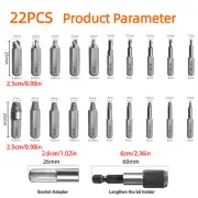 22X Broken Screw Extractor Remover Set Damaged Bolt Easy Out Stripped Drill Bit