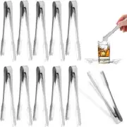 10 Pack 6 Inch Tablecraft Mini Stainless Steel Serving Tongs