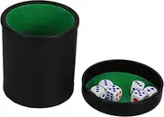 FELTECHELECTR Silent Dice Cup Lid Interior Compact Dice Holder for Ktv Parties Table Game Props Noise Reduction Includes