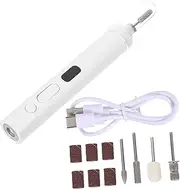 HIAKDOFT Manicure Machine Foot Care Drill Bits Nail Supplies Nail Drill Bits Electric Nail Drill Machine Kit Nail Drill Foot Files Manicure Drill Cuticle Drill Bits Nail Tools White Plastic