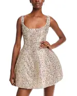 Bronx And Banco Claudia Silver Mini Dress