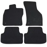 Car Rubber Doormats Black Premium Set for Leon + Golf 7 + Audi A3 8V from 12 (for: Audi)