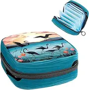 Period Bag,Sanitary Napkin Storage Bag,Flamingo Lake Mountain,Tampon Holder for Purse