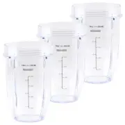 3 Pack 18 oz Cup Replacement Part 427KKU450 for Nutri Ninja BL480 BL640 CT680