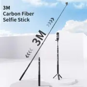 Carbon Fiber Invisible Selfie Stick Extended Monopod Pole For Insta360 Camera