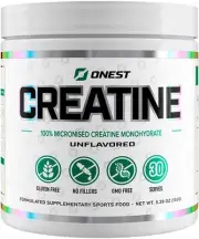 ONEST 150G (30 Servings) Micronized Creatine Monohydrate Powder – 5G per Serv...