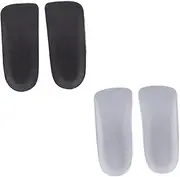 WOFASHPURET 2 Pairs Height Increase Insoles Heel Cushion Invisible Inserts for Men Women Socks