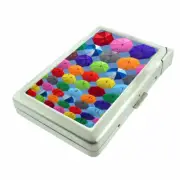 Umbrella Em2 Cigarette Case with Built in Lighter Metal Wallet