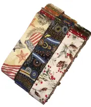 Over 50 Honey Bun 1.5” X WOF Strips, All Quilt Shop Fab. 100% Cotton Moda etc.