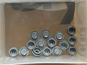 LEGO Parts - Flat Silver Plate Round 1 x 1 Straight Side - No 4073 - QTY 15