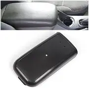 PIT66 Center Console Lid Kit Armrest Cover Compatible with Chevy Trailblazer 2002-2009 /GMC Envoy 2002-2009 /Isuzu Ascender 2003-2008 Black