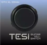 Tesi DITO XL Snap In 30MM Arcade Button Guitar Kill Switch - Black/Grey