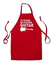 I'd Rather Be Playing Guitar - Unisex Kids Apron - Guitarist Music Rock Love