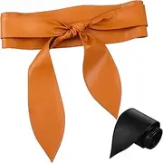 [Ipetboom] Wide Waist Belts for Women Self Tie Bowknot Design Elastic Stretch Straps for Dresses Skirts and Tunics