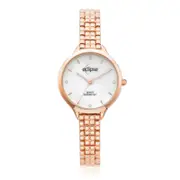 Eclipse Diamond Set Mother of Pearl Rose Gold Tone Watch