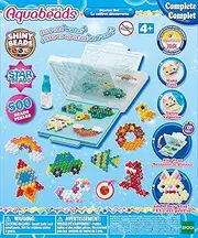 Aquabeads Decorator's Carry Case - Bead Craft Kit - Craft Kit - 6-12 Years - 500 Beads (Solid, Jewel, Star in 18 Colors), Flip Tray Set, Sprayer, Template Sheet, Instructions