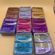 PREMO! CLAY Oven Bake Modeling Clay Mixed Colors Lot of 8 2oz Packages