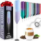 Zulay Kitchen Milk Frother - Handheld Stainless Steel Drink Mixer for Coffee