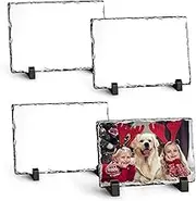 WANZELONYO Sublimation Slate Blanks 4x6 Inch Sublimation Plaque Rock Stone Picture Photo Plate 4 Pack Bulk