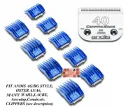 ANDIS 9 Guide ATTACHMENT COMB&CeramicEdge 40 BLADE SET*Fit Wahl KM5 KM10 Clipper