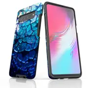 For Samsung Galaxy S10 5G Case Armour Cover, Blue Mirror