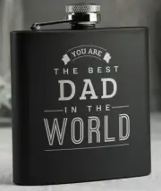 Personalized Black Hip Flask 6 oz