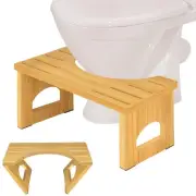 Foldable Toilet Stool 7.5 Inch Poop for Bathroom Bamboo Squat Adult Collapsible