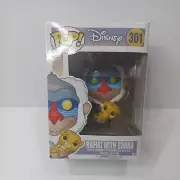 Funko Pop Vinyl Disney Rafiki with Simba The Lion King # 301 F/Post + Protector