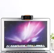 Web Camera, Full Webcam, 3MP USB Web Camera, Conference and Video Call Laptop, Plug and Play (Black + Orange)
