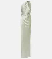 [The Sei] The Sei Draped one-shoulder silk satin gown AU 12 silver