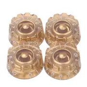 4Pcs Gold Knurled Guitar Knobs Volume Tone Speed Control Knobs for guitar bass