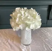 cylinder glass vase embellished with white floral lace