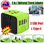 International Universal Travel Adapter 3 USB &Type-C Outlet Converter Power Plug