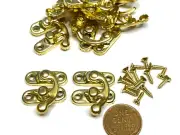 10 Sets Small gold latch Jewelry Box Hasp 26mm Lock (S) 2.6cm x2.3cm B21