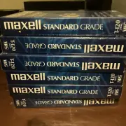 Maxwell VHS T-120 6 Hour Standard Grade VCR Blank Video Cassette Tape Sealed (6)