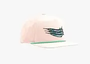 [Bajío] Flat Brim Fishing Hat – Marine Art Snapback Trucker Cap with Embroidered Ocean Design, Breathable and Coastal-Ready