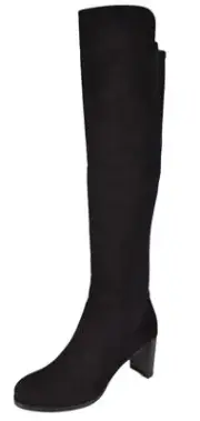New Stuart Weitzman Women's $765 Black Stretch Suede Lowjack Over the Knee Boots
