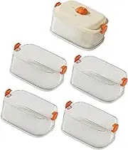 DimyFew Rice Container, Rice Storage Container, Stackable, Portable, Pantry Organizer, Glass, Bucket for