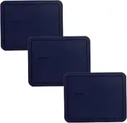 [Pyrex] 7212-PC Blue Plastic Replacement Food Storage Lid - 3-Pack Made in the USA