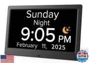 Mitoart 10.1 Inch Digital Alarm Clock with Date and Day of Week for Dementia
